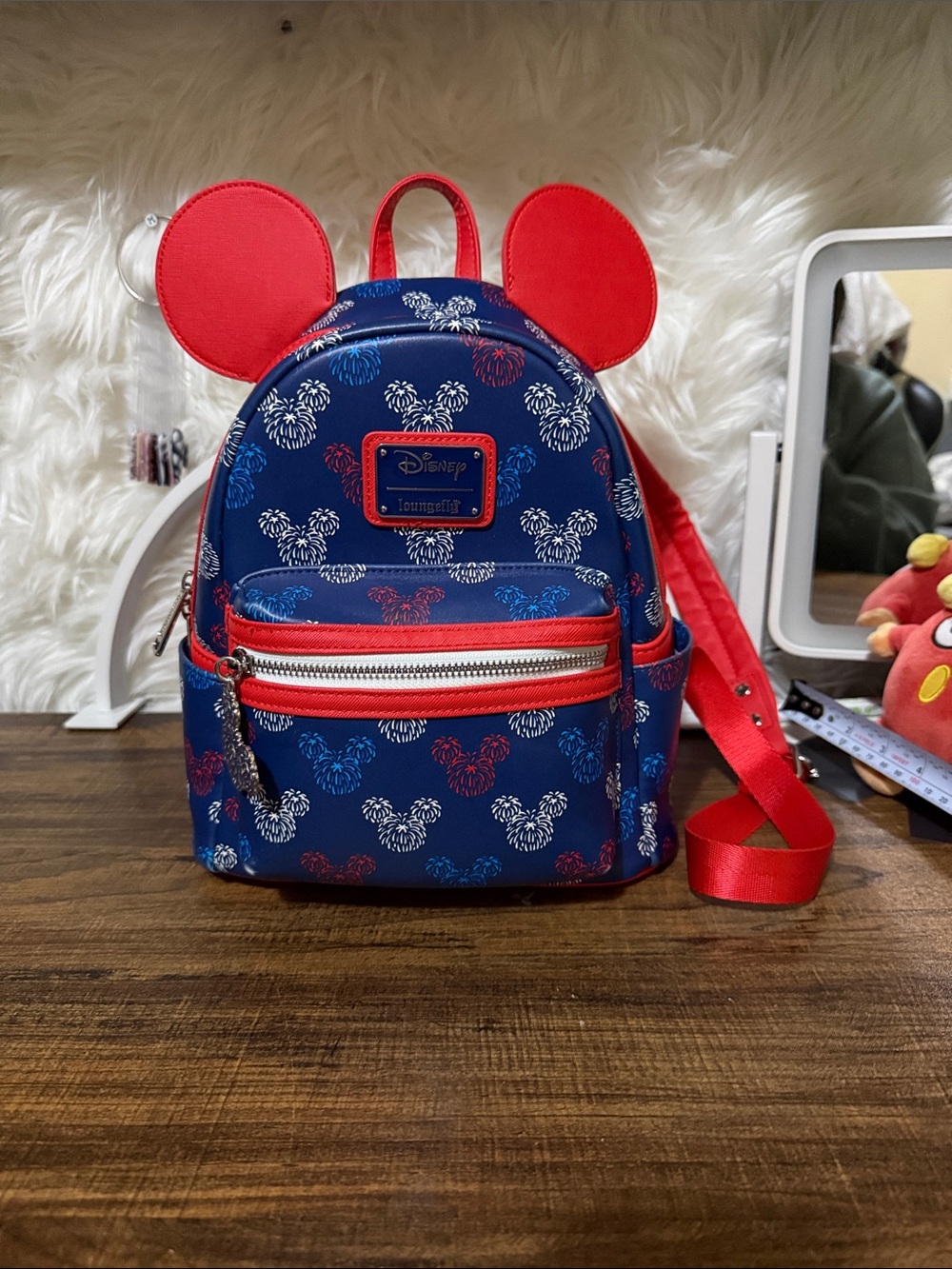 Disney Navy & Red Mickey Ear Mini Backpack